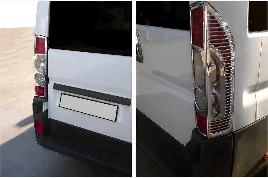 Citroen Jumper 2007–2025 Achterlichtcovers met bocht (2 stuks, kunststof) Image