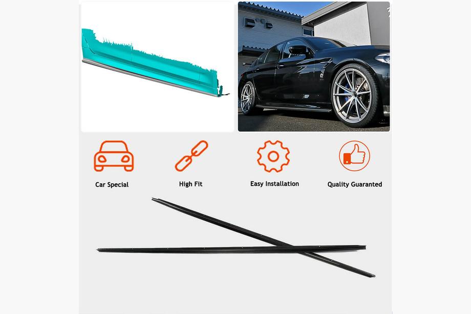 BMW 5 Serie G30/G31 2017–2023 Sideskirt extensions V2 (voor M-Sport/M5, carbon) Foto 2