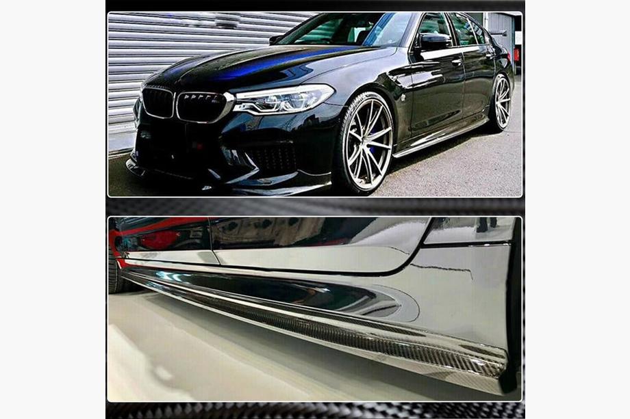 BMW 5 Serie G30/G31 2017–2023 Sideskirt extensions V2 (voor M-Sport/M5, carbon) Foto 4