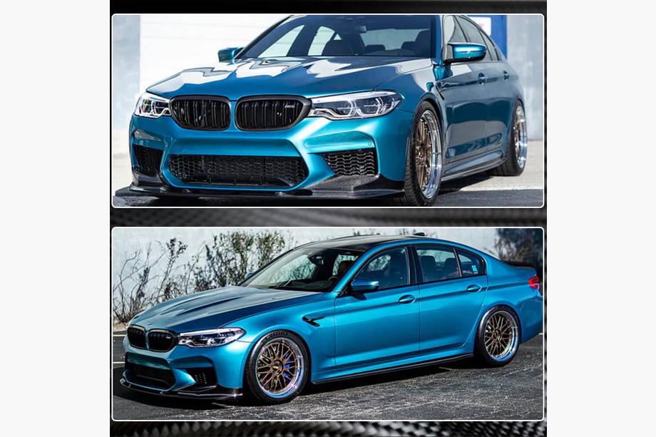 BMW 5 Serie G30/G31 2017–2023 Sideskirt extensions V2 (voor M-Sport/M5, carbon) Foto 5