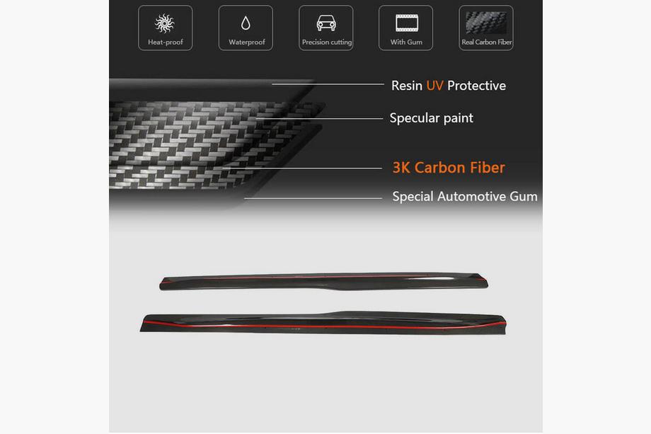 BMW 4 Serie F32/F33/F36 2012–2020 FRP V4 side skirts (voor F82) Foto 5