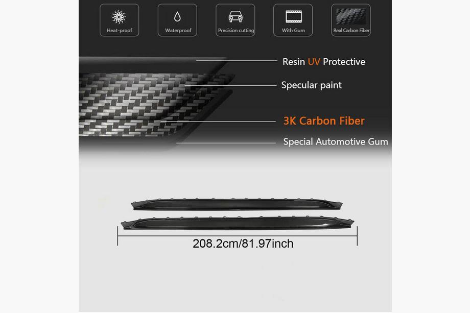 BMW 3 Serie G20/G21 2018– Carbon V5 side skirts (voor G80) Foto 5