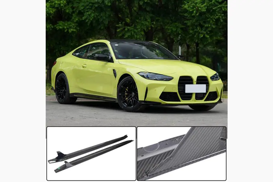 BMW 4-serie G22/23/26 2020– Side skirt extensions V3 (voor G82/G83, carbon) Image