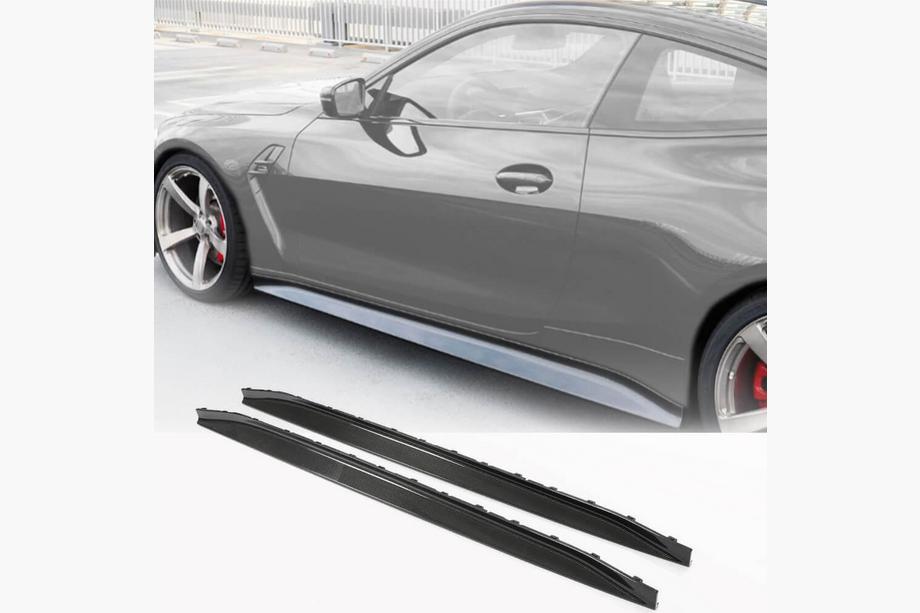 BMW 4-serie G22/23/26 2020– V4 side skirt extensions (voor G82/G83, carbon) Image