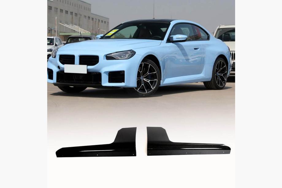 BMW 2 Serie G42 2021– Side skirts V2 (voor G87, carbon) Image