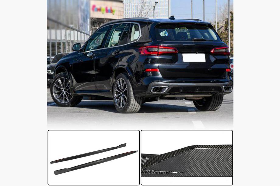 BMW X5 G05 2019–2026 Koolstof dorpellijsten V2 (echt carbon) Foto 1