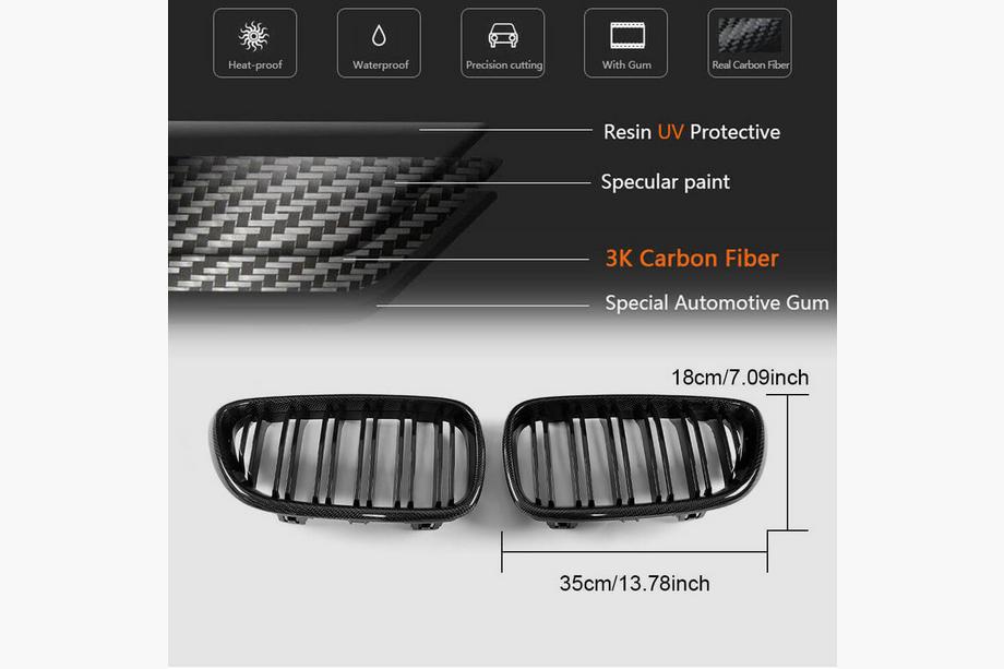 BMW 2-serie F22/F23 2014–2021 Carbon nierengrilles V2 Foto 5