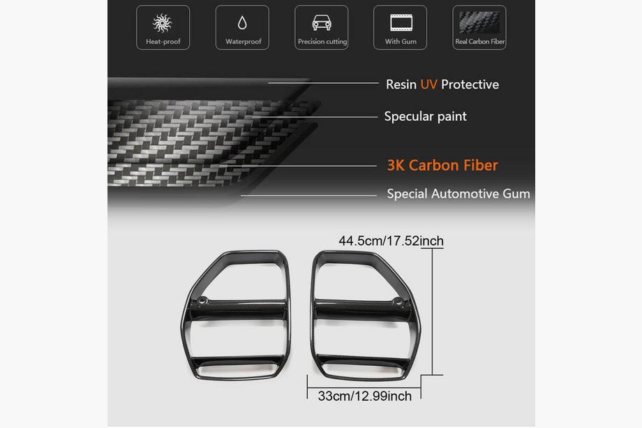 BMW 4-serie G22/23/26 2020– V3 luchtinlaten (voor G82/G83, carbon) Foto 3