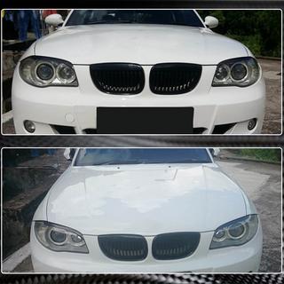 Koplampwimpers (Carbon) BMW 1 Serie E81/E82/E87/E88 2004–2011 foto 4