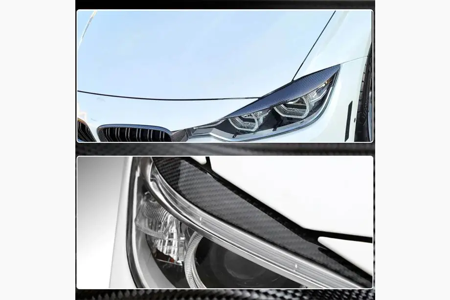 BMW 3 Serie F30/F31 2012–2019 Koplampwenkbrauwen V1 (voor F30, carbon) Foto 5