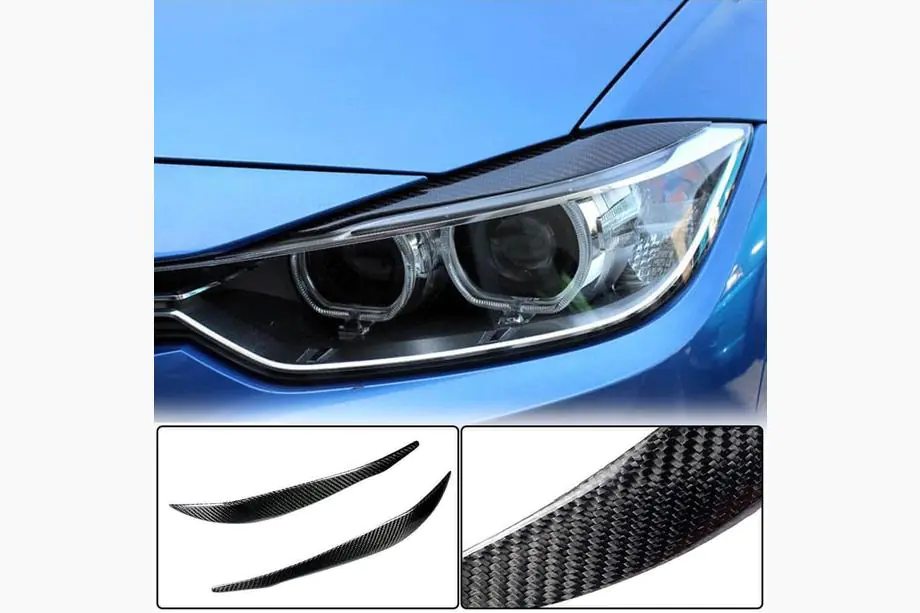 BMW 3 Serie F30/F31 2012–2019 Koplampwenkbrauwen V1 (voor F30, carbon) Foto 7