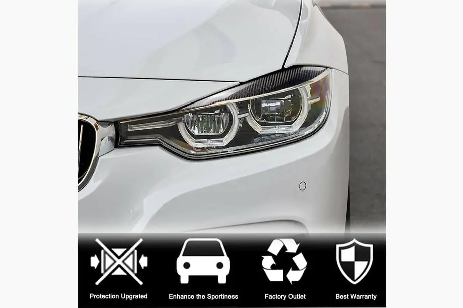 BMW 3 Serie F30/F31 2012–2019 Koplampwenkbrauwen V1 (voor F30, carbon) Foto 8