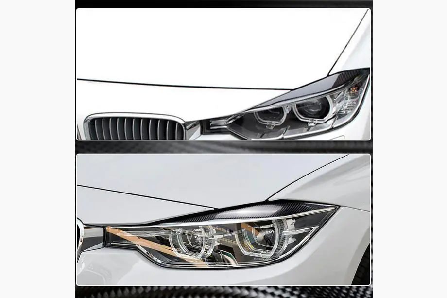 BMW 3 Serie F30/F31 2012–2019 Koplampwenkbrauwen V1 (voor F30, carbon) Foto 9