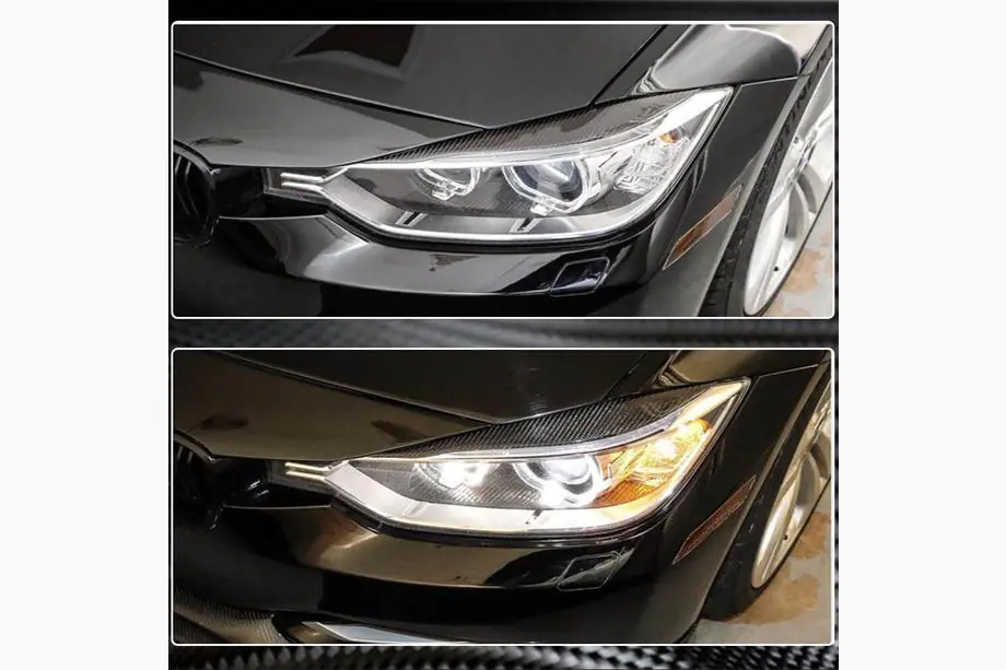 BMW 3 Serie F30/F31 2012–2019 Koplampwenkbrauwen V1 (voor F30, carbon) Foto 10