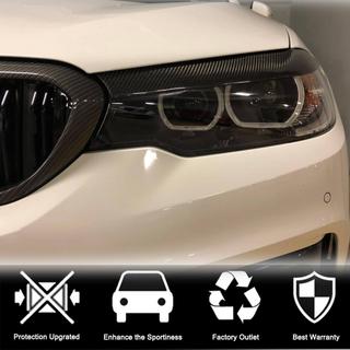 Koplampwimpers van droog carbon (2017-2020) BMW 5 Serie G30/G31 2017–2023 foto 3