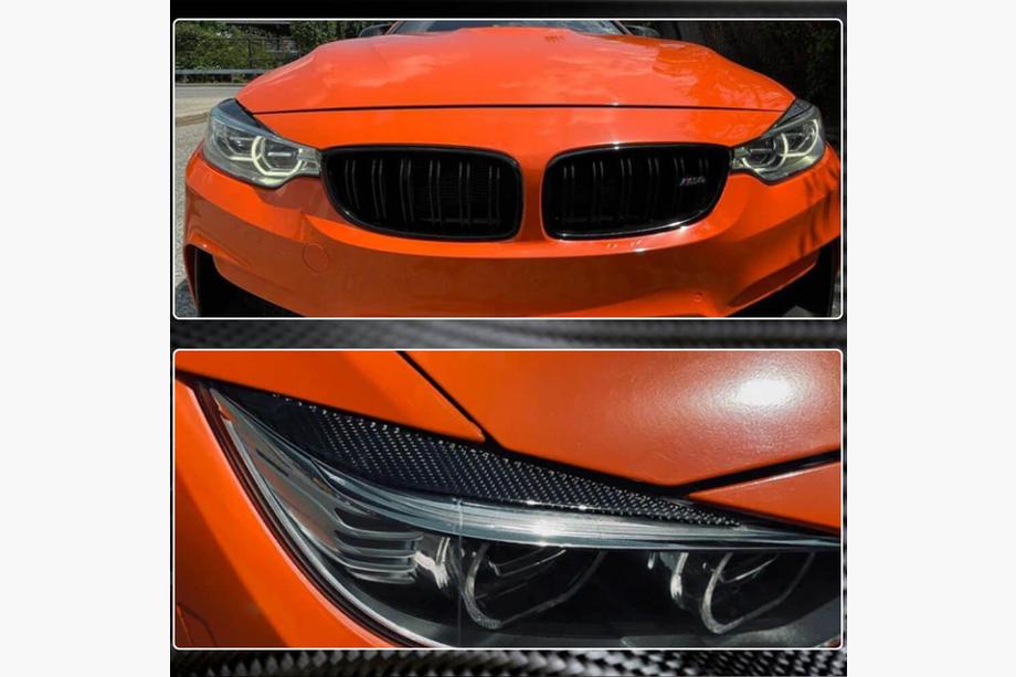BMW 3 Serie F30/F31 2012–2019 Koplampwimpers V1 (voor F80, carbon) Foto 3
