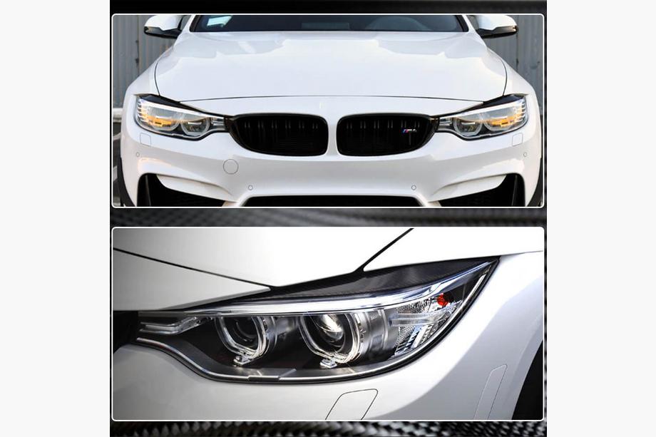 BMW 3 Serie F30/F31 2012–2019 Koplampwimpers V1 (voor F80, carbon) Foto 4