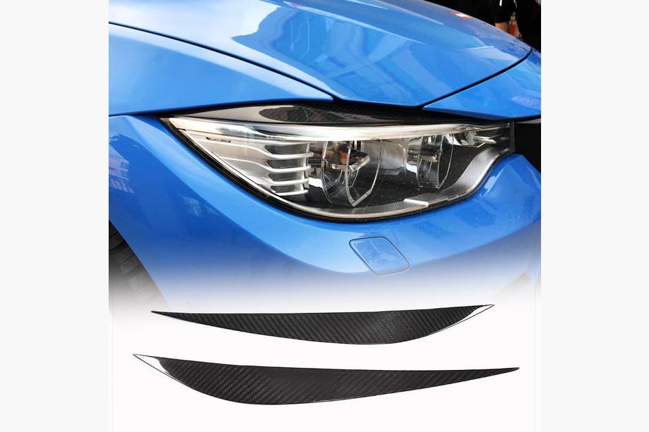 BMW 4 Serie F32/F33/F36 2012–2020 Koplampwimpers V2 (Carbon) Image
