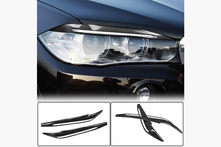 BMW X5 F15 2013–2018 Koplampwimpers V1 (Carbon) Image