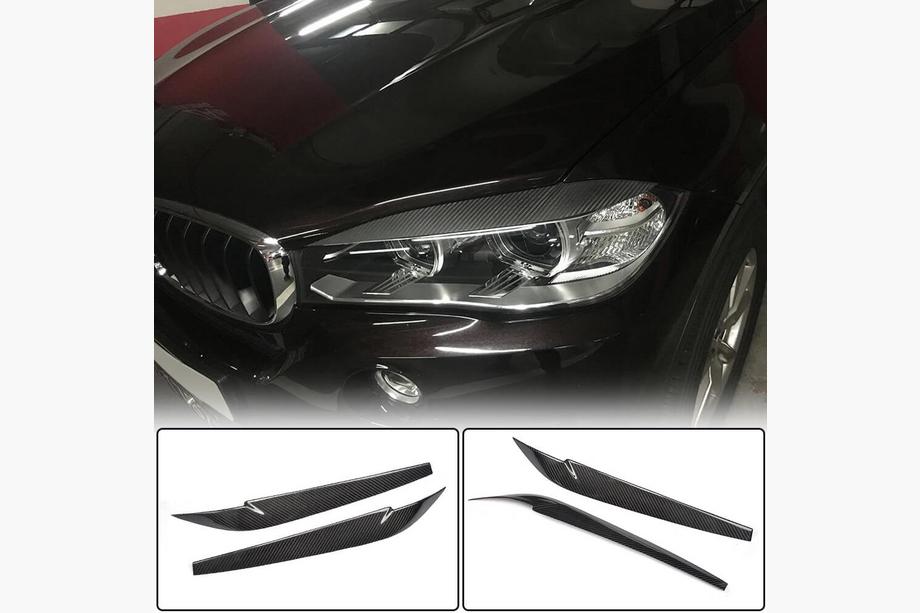 BMW X5 F15 2013–2018 Koplampwimpers V2 (Carbon) Image