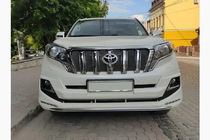 Toyota Land Cruiser Prado 150 2009–2023 Voor- en achterbumper lip spoilers Luxury (2013-2017) Zwarte kleur foto 1