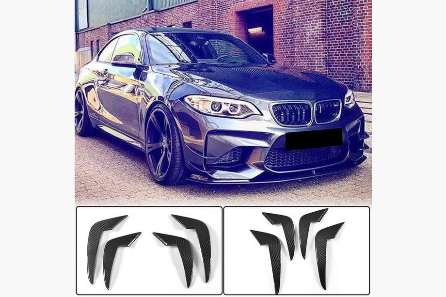 BMW 2-serie F22/F23 2014–2021 Frontbumper lipspoiler (voor F87 M2, carbon) Image