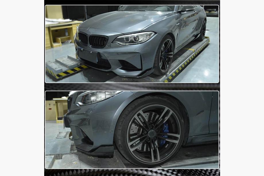 BMW 2-serie F22/F23 2014–2021 Frontbumper flaps Flap (voor F87 M2/M2C, carbon) Foto 4