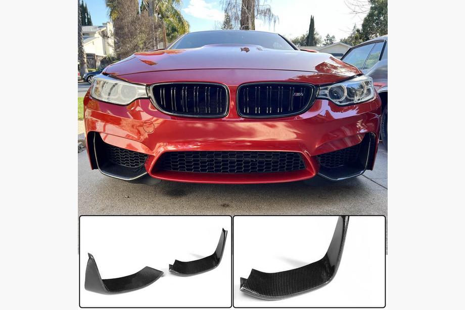 BMW 3 Serie F30/F31 2012–2019 Frontbumper flaps Flap V3 (voor F80, carbon) Image