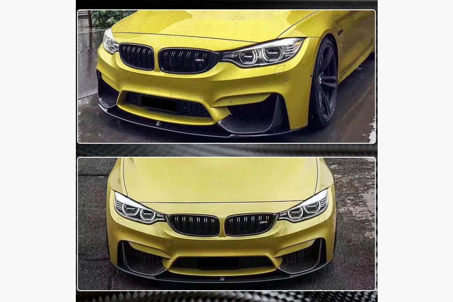 BMW 4 Serie F32/F33/F36 2012–2020 Frontbumper lip flaps Flap V3 (voor F82/F83, carbon) Foto 6
