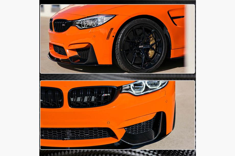 BMW 4 Serie F32/F33/F36 2012–2020 Frontbumper lip flaps Flap V3 (voor F82/F83, carbon) Foto 9