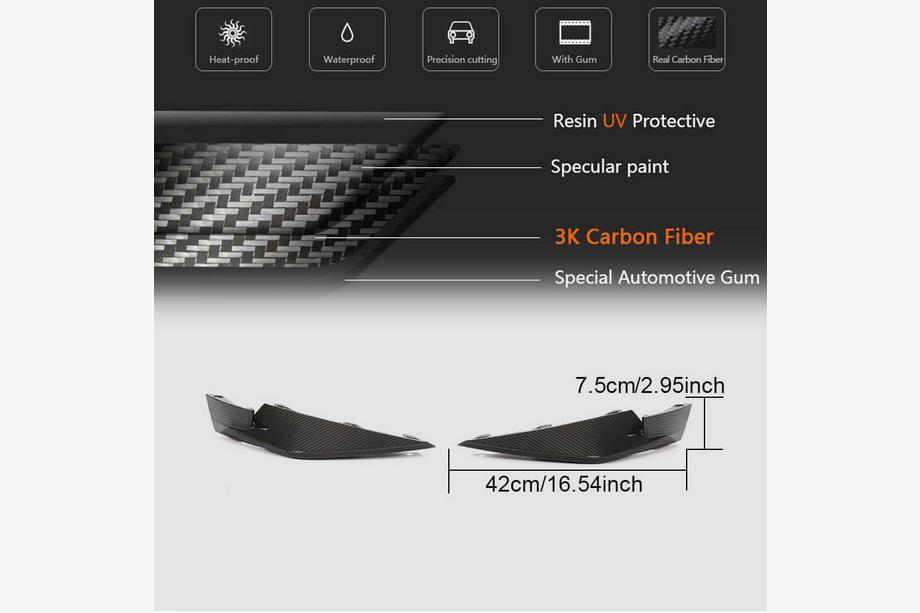 BMW 4-serie G22/23/26 2020– Frontbumper flaps Flap (voor G82/G83, carbon) Foto 4