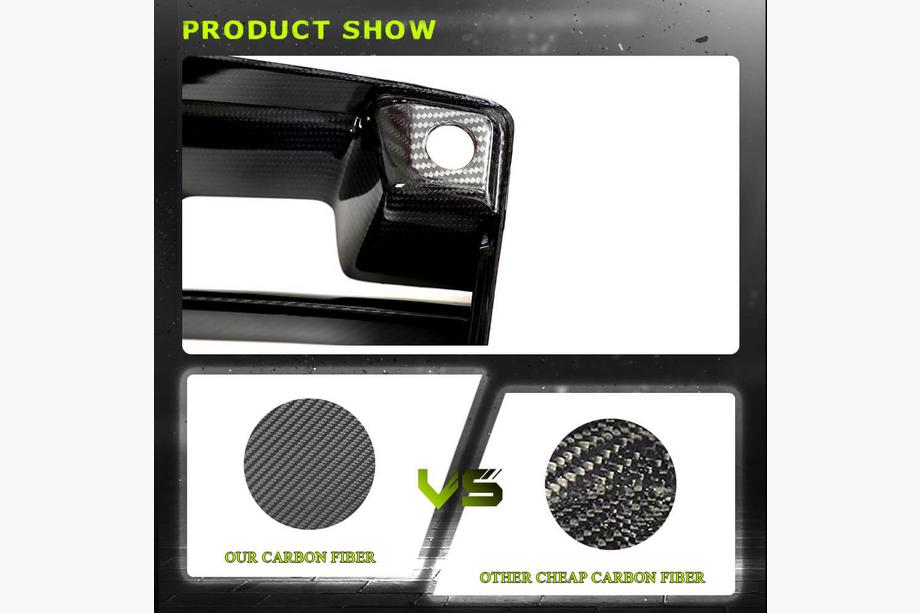 BMW 2 Serie G42 2021– Carbon luchtinlaatroosters/afdekstrips voor de voorbumper (voor G87) Foto 4