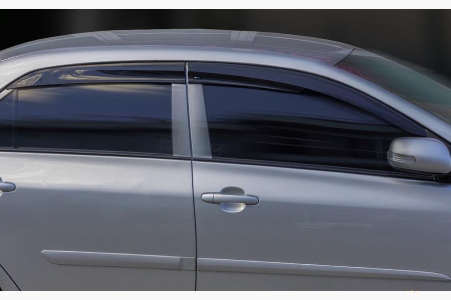 Toyota Corolla 2007–2013 Raamdeflectoren (4 stuks, Sunplex Sport) Foto 4