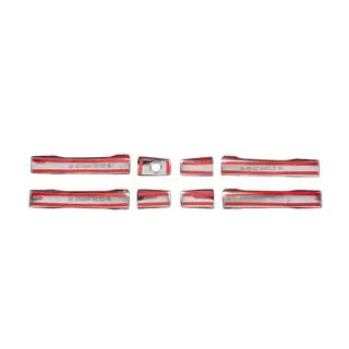 Deurgreep covers (set 4 stuks, RVS) Ssang Yong Rodius foto 4