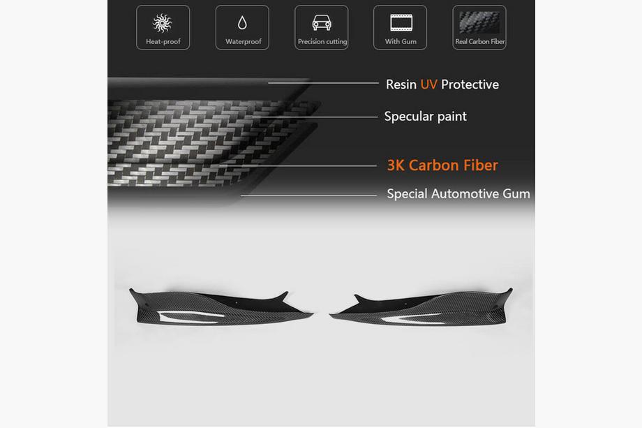 BMW 1 Serie E81/E82/E87/E88 2004–2011 Achterbumper flaps Flap (voor E82 1M, carbon) Foto 5