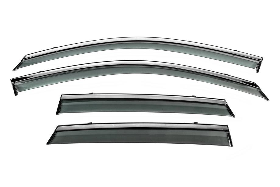 Audi A3 2020– Winddeflectoren met chroomlijst Niken Luxury (HB, 4 stuks) Image