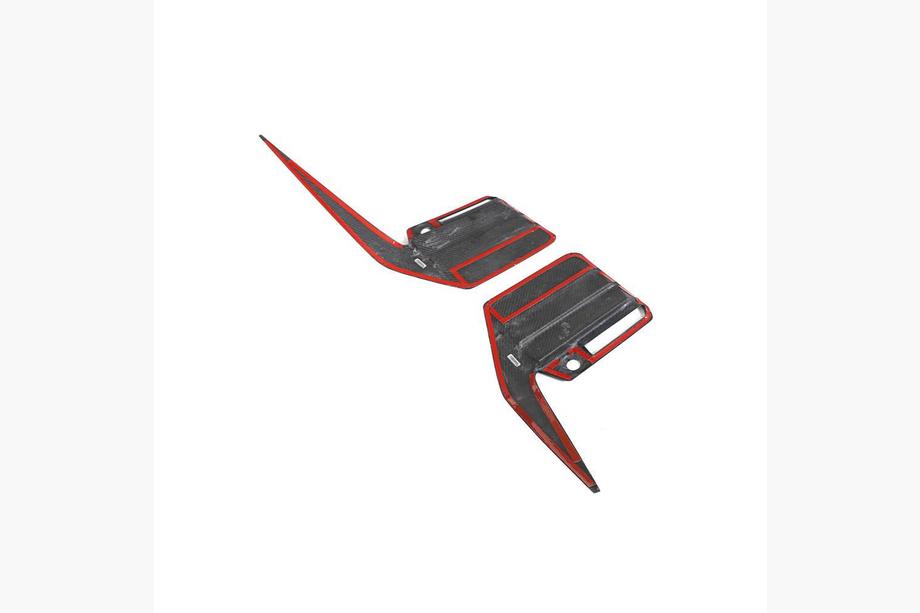 BMW 2 Serie G42 2021– Achterbumper splitters V1 (voor G87, carbon) Foto 7
