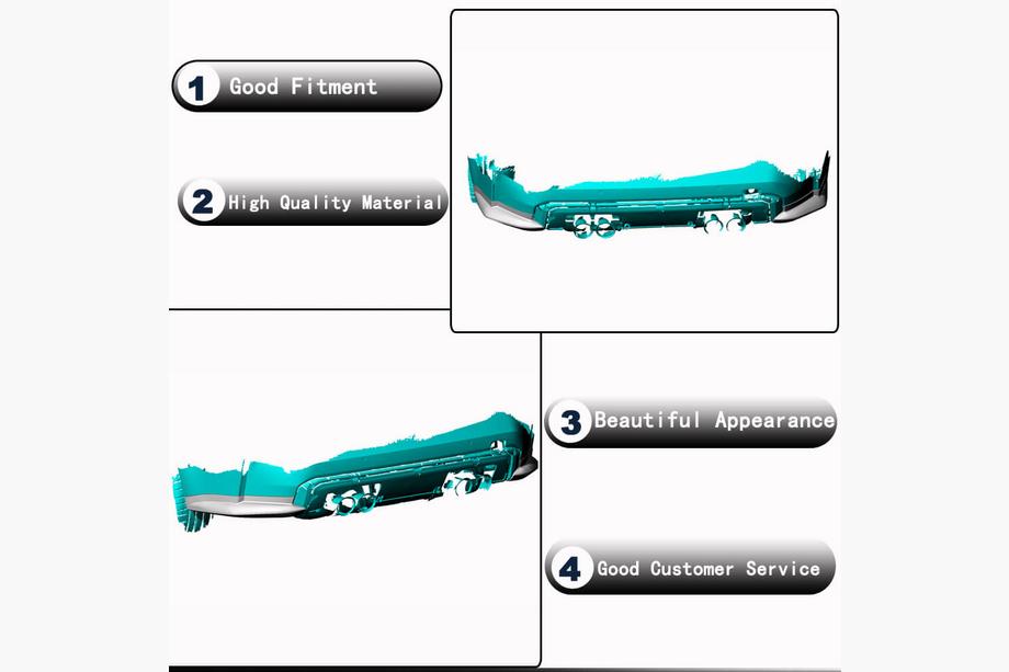 BMW 3 Serie G20/G21 2018– Achterbumper flaps Flap V1 (voor G80, carbon) Foto 4