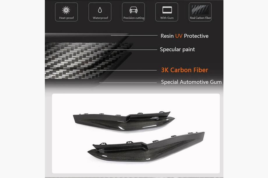 BMW 3 Serie G20/G21 2018– Achterbumper flaps Flap V1 (voor G80, carbon) Foto 5