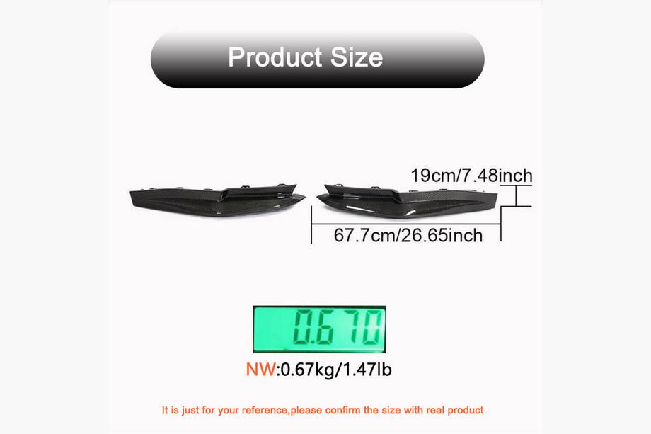 BMW 3 Serie G20/G21 2018– Achterbumper flaps Flap V1 (voor G80, carbon) Foto 6