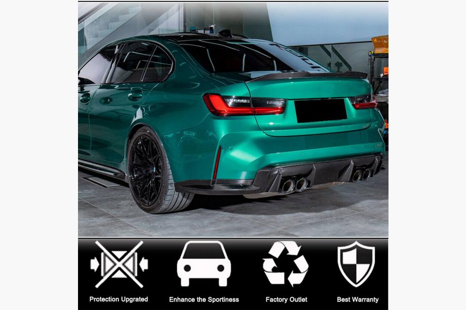 BMW 3 Serie G20/G21 2018– Achterbumper flaps Flap V3 (voor G80, carbon) Foto 2
