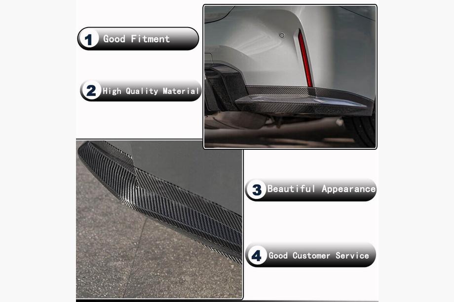 BMW 3 Serie G20/G21 2018– Achterbumper flaps Flap V3 (voor G80, carbon) Foto 3