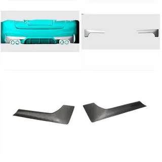 Achterbumper flaps carbon (voor M-Sport/M5 F90, carbon) foto 2