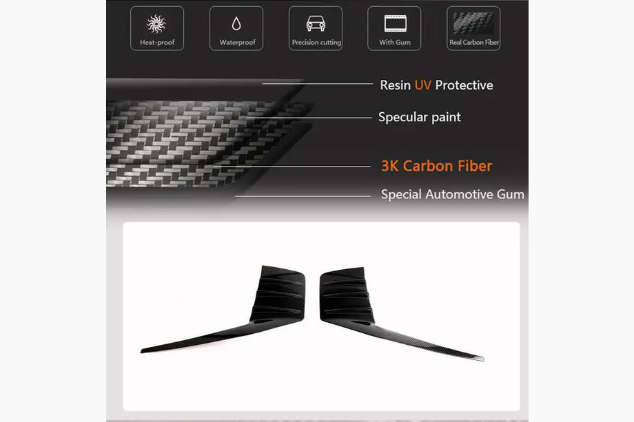 BMW 2 Serie G42 2021– Achterbumper splitters V2 (voor G87, Carbon) Foto 4