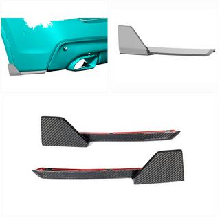 Flap achterbumper flaps (voor originele M-Sport 2018-2021, carbon) foto 2
