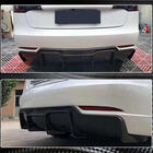 Tesla Model 3 2017– Achterbumper diffuser V2 (2017-2023, Carbon) foto 4