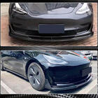 Tesla Model 3 2017– Voorbumper lip Lip V1 (2017-2023, carbon) foto 3