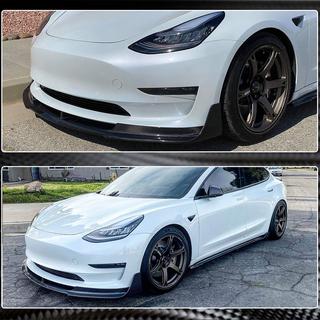 Voorbumper lip Lip V1 (2017-2023, carbon) Tesla Model 3 2017– foto 4