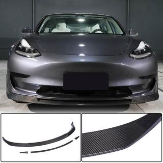 Frontbumper lipspoiler Lip V2 (2017-2023, carbon) Tesla Model 3 2017– foto 1