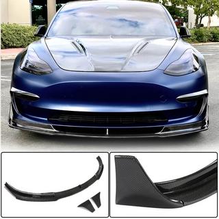 Voorbumper lip Lip V3 (2017-2023, carbon) Tesla Model 3 2017– foto 1
